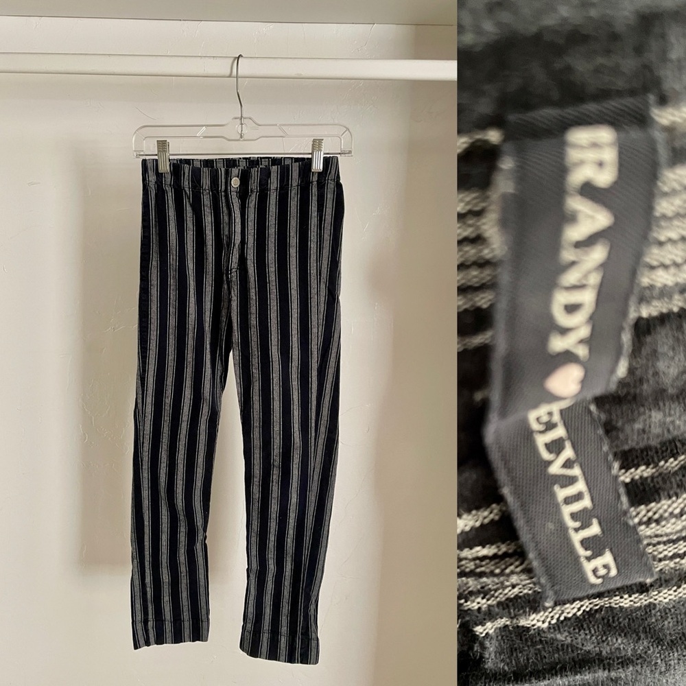 BRANDY MELVILLE Cotton STRIPED California Beach Style PANTS Size XS As-Is